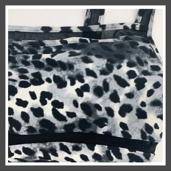 DKNY Animal Print Mesh Detail One Piece Swimsuit - Picture 6 of 15